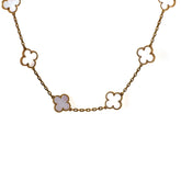 Van Cleef & Arpels Vintage Alhambra 10 Motifs White Mother of Pearl Necklace